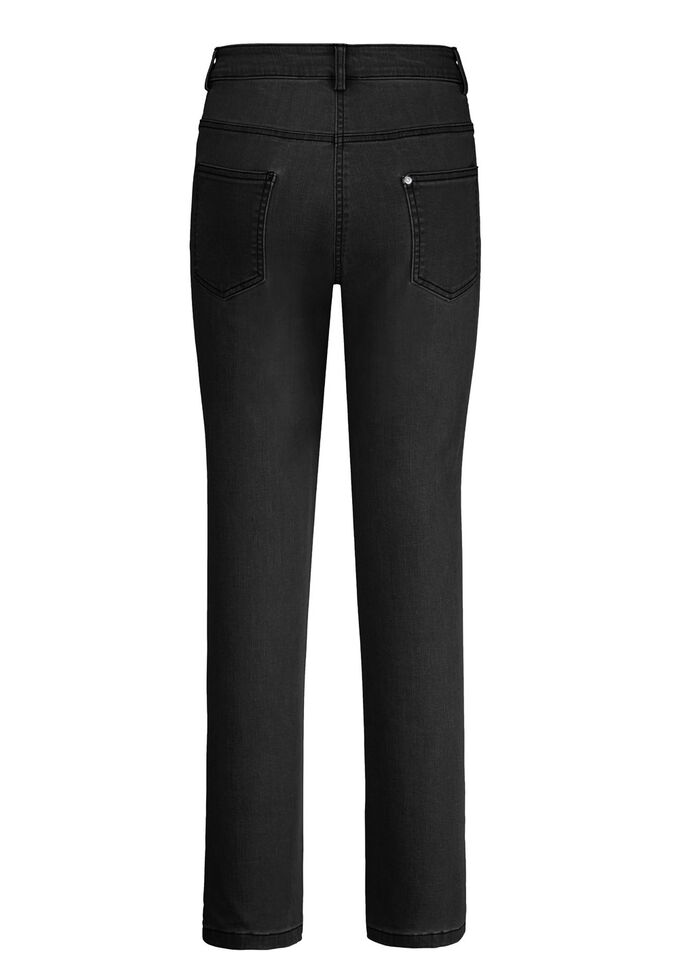 Jeans mit schöner Stickerei SCHWARZ