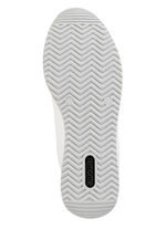 Remonte Schn&uuml;r-Sneaker mit silberfarben schimmerndem Kontrast-Besatz WEISS