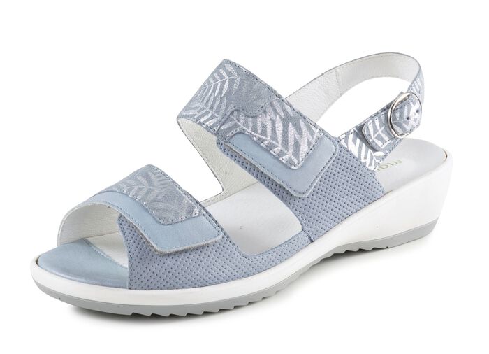 Waldl&auml;ufer Sandale aus Nappa- und Nubukleder 