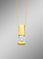 Edler Anh&auml;nger in Gelbgold mit Brillant 