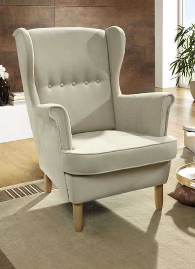 Sessel mit Holzfüßen 