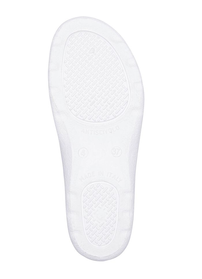 Zweierpack klassische Damen-Pantoletten, Weite H, mit Klettverschluss 1X WEISS, 1X SCHWARZ