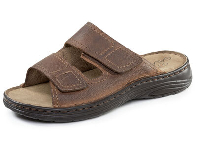 GINO GALANTE, klassische Herren-Pantoletten, mit Klettverschluss 