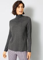 Shirt mit Raffungen in 5 Farben ANTHRAZIT