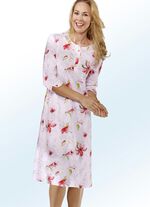 Zweierpack Nachthemden, 3/4-lange &Auml;rmel mit Knopfleiste 