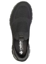 Rieker, leichte Herren-Slipper, mit verst&auml;rkter Hinterkappe SCHWARZ