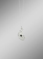 Yang-Anh&auml;nger aus rhodiniertem Silber  