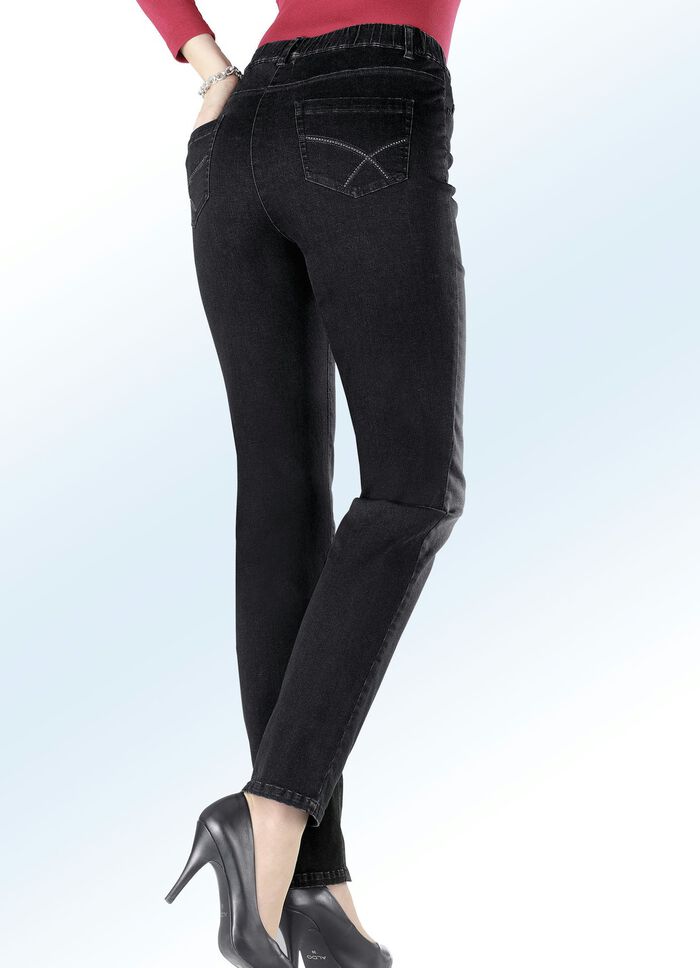 Superbequeme Jeans in 5-Pocket-Form SCHWARZ