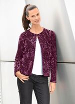 Blusenjacke mit Pailletten BEERE