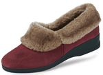 ELENA EDEN Hausschuh mit echtem Lammfellfutter BORDEAUX-TAUPE