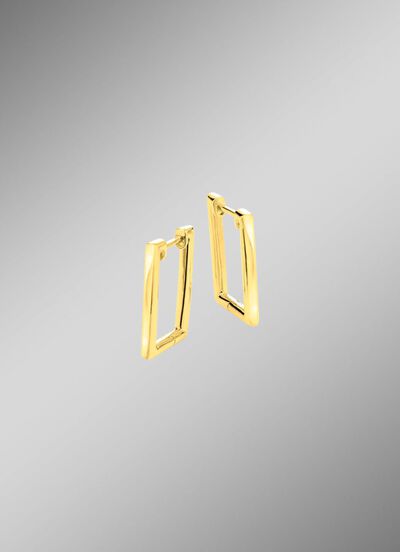 Moderne Klappcreolen in eckiger Form 