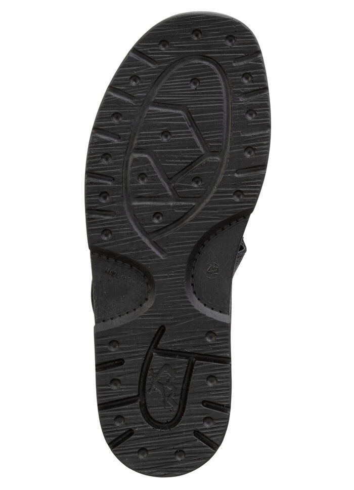 Bequeme Herren-Sandalen, Weite K, mit anatomisch geformtem Fußbett SCHWARZ