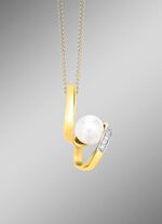 Anh&auml;nger mit S&uuml;&szlig;wasser-Zuchtperle und synth. Zirkonia 