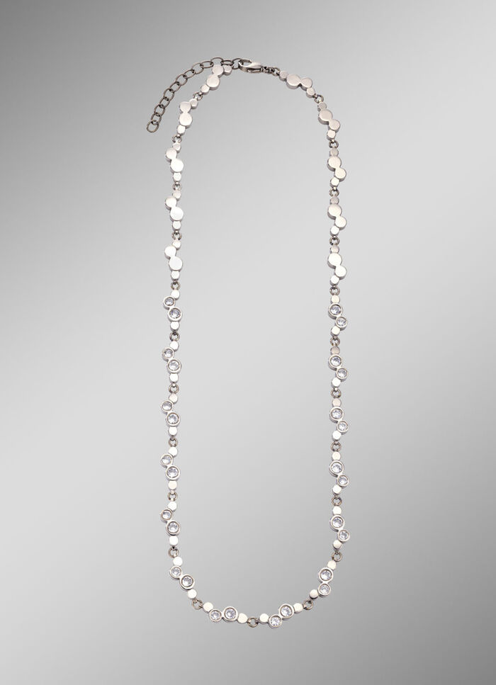 Halskette aus Titan mit synth. Zirkonia 