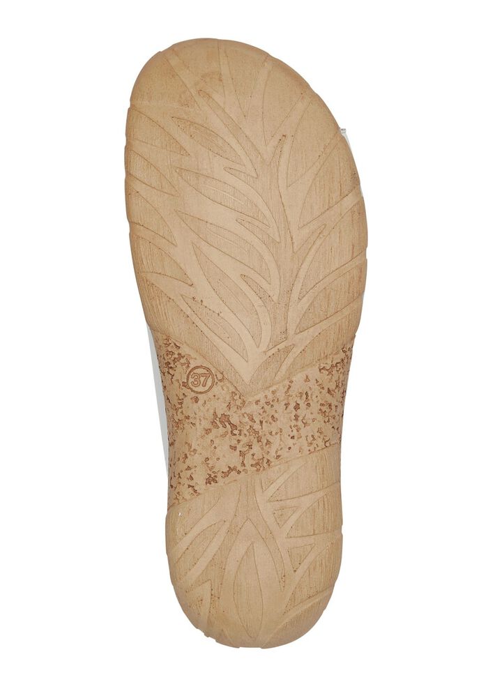 Gemini Pantolette aus schattiertem Rind-Nappaleder WEISS