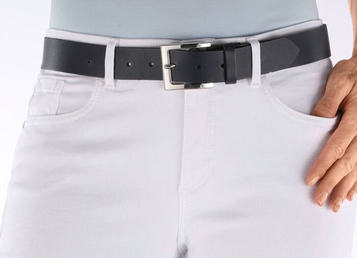 Trendiger Damen-G&uuml;rtel aus Leder, 3,5 cm breit MARINE