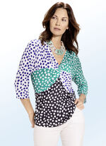 Shirt-Tunika in Wickel-Optik 