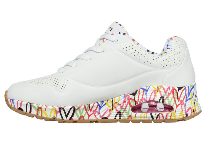 SKECHERS, trendige Damen-Sneaker, mit sichtbarem Luftpolster WEISS