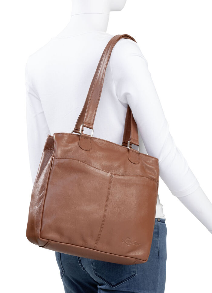 Laurina, Tasche, Damen, aus Leder COGNAC