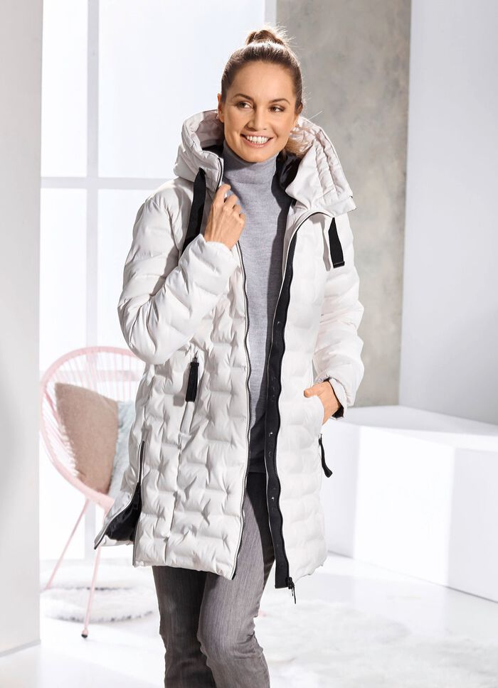 Funktions-Kurzmantel mit fester Kapuze 