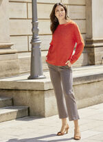 Pullover mit Raglanärmeln ORANGE-MELIERT