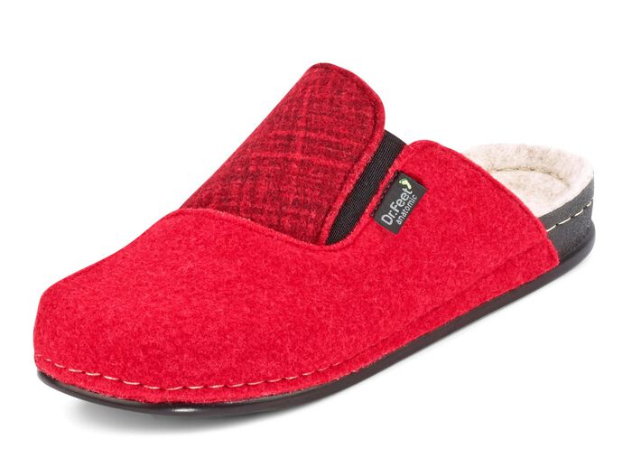 Laurina, klassische Damen-Hausschuhe, Weite H, mit Gummizug 