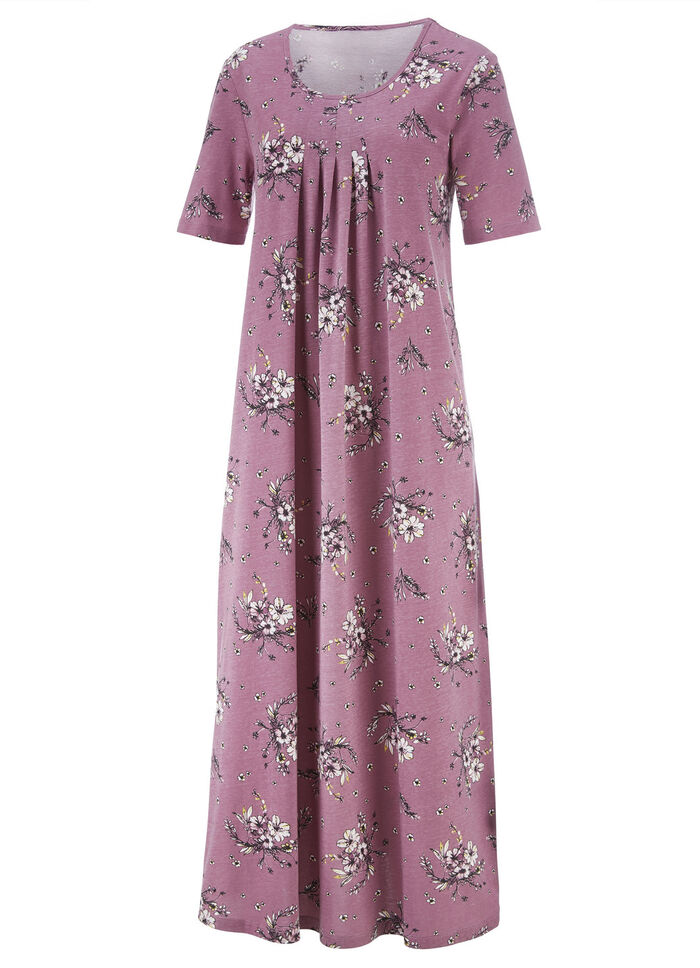 Nachthemd, knöchellang mit kurzen Ärmeln