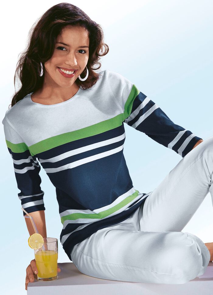 Pullover mit tollem Streifendessin 