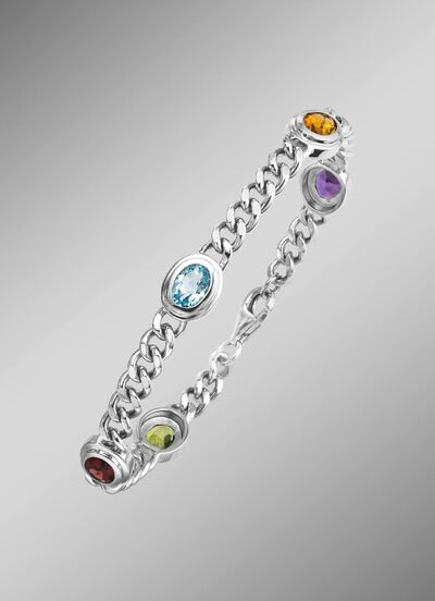 Armband aus Silber mit Edelsteine 