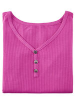 Laurina Trägershirt mit Zierknopfleiste PINK