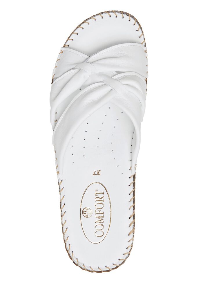 ELENA EDEN Schlauchriemchen-Pantolette WEISS