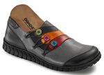Gemini Slipper mit Zierkn&ouml;pfen GRAU-BUNT