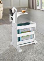 Beistelltisch aus massivem Kiefernholz WEISS