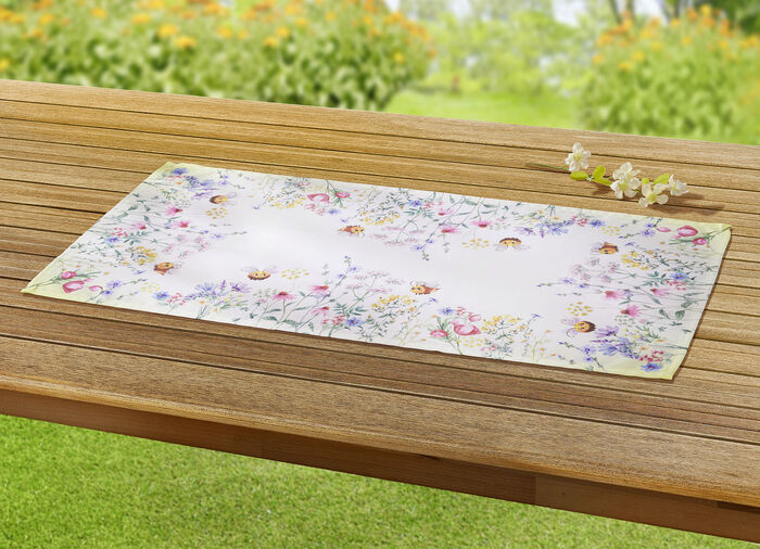 Tisch- und Raumdekoration mit farbenfrohen Bienen- und Blütenmotiven MULTICOLOR