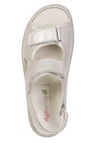 Waldl&auml;ufer, bequeme Damen-Sandalen, Weite H, mit herausnehmbarem Fu&szlig;bett CHAMPAGNER