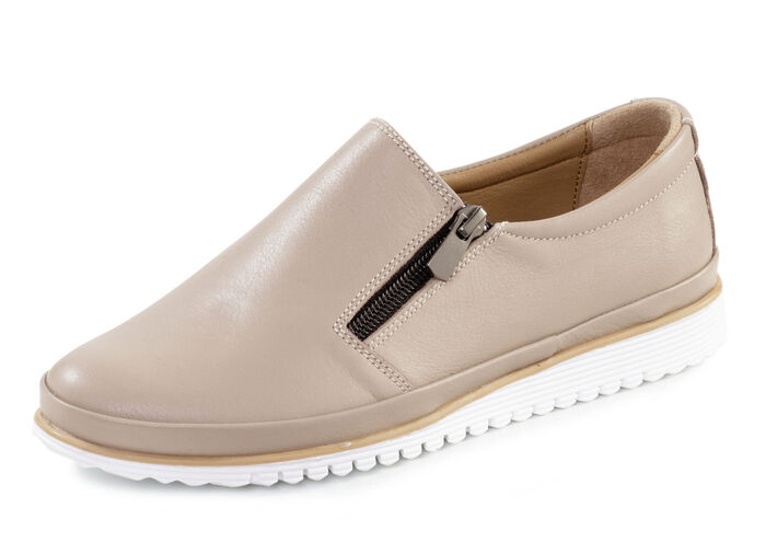 Andrea Conti Slipper aus Nappaleder KIESEL