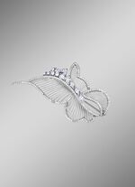 Filigrane Anstecknadel Schmetterling mit synth. Zirkonia 