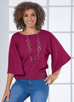 Pima-Pullover mit weichem Griff KIRSCHROT