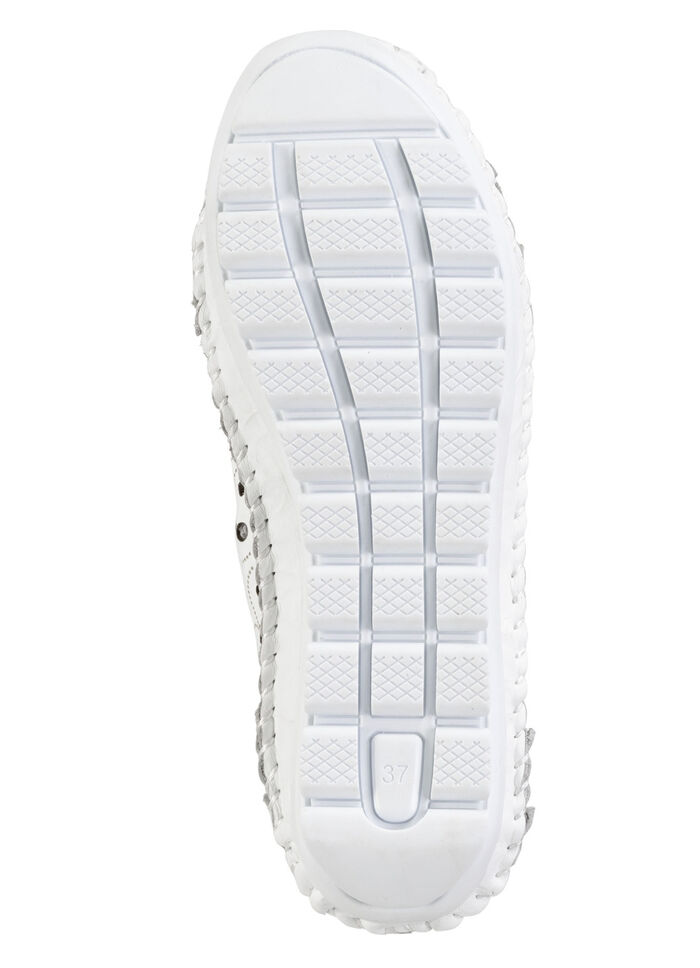 Gemini Bootie mit Knitter-Struktur WEISS