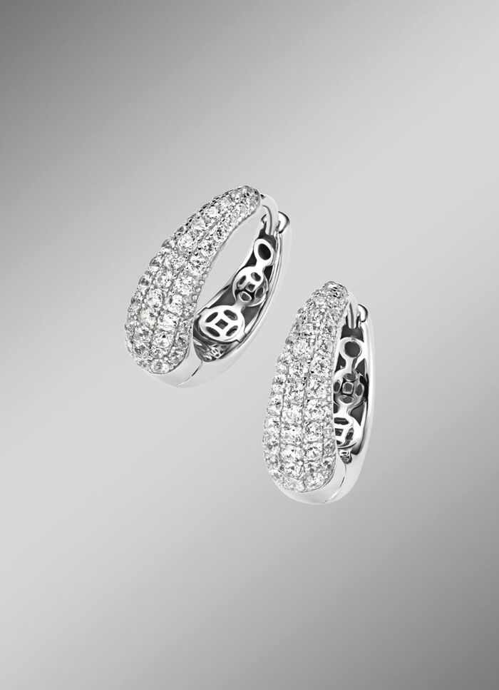 Klappcreolen mit Zirkonia 