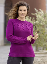 Pullover mit Strukturmuster MAGENTA