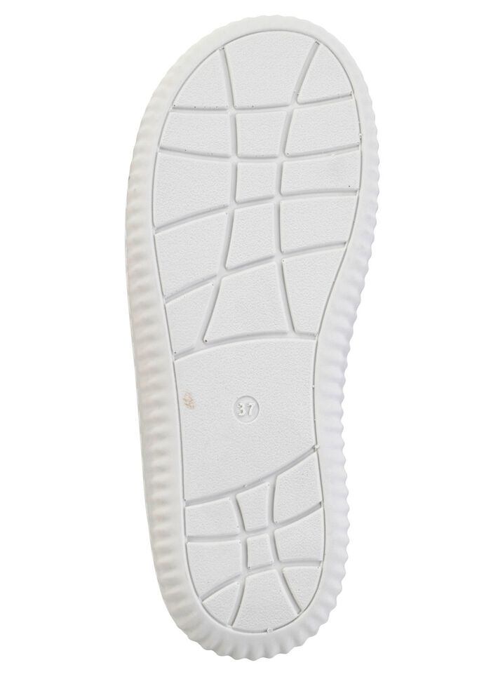 ELENA EDEN Pantolette mit teilweise schimmerndem Zebra-Druck PERLGRAU