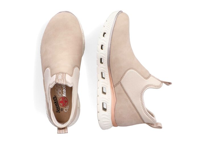 Rieker Slipper mit schimmernden Akzenten BEIGE-ECRU