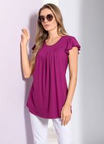 Unifarbene Shirt-Tunika BEERE