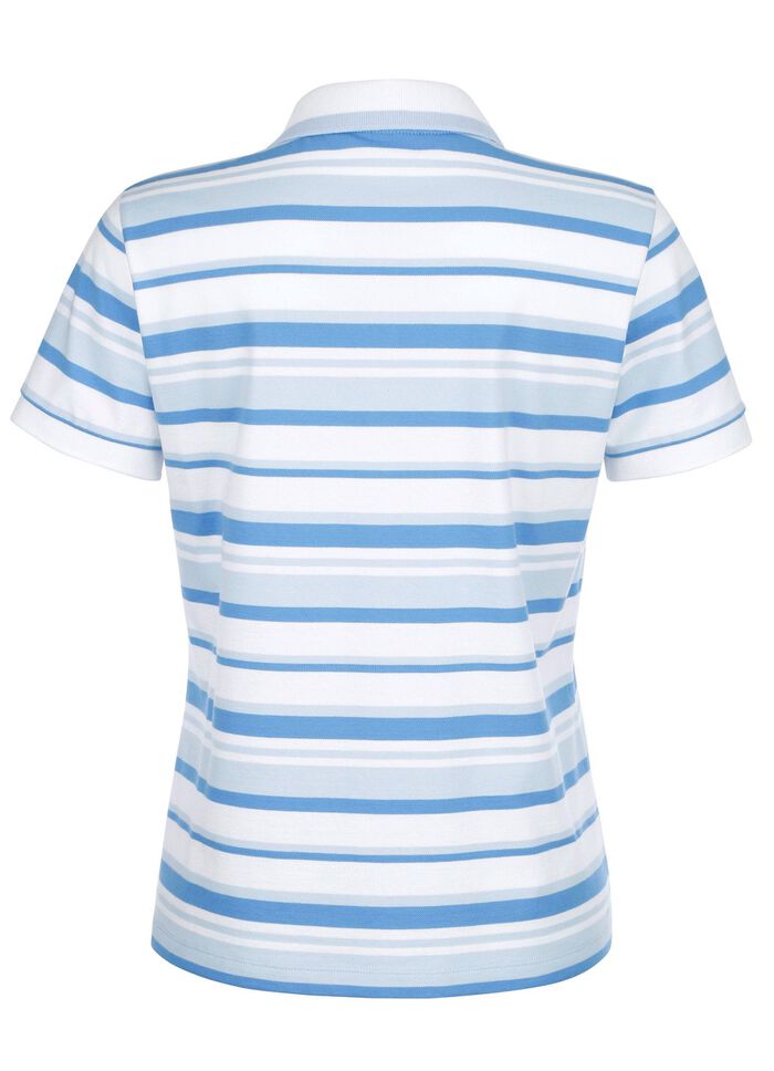 Poloshirt mit Kontrast-Rippenb&uuml;ndchen 