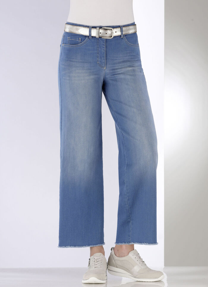 Jeans mit modischer Beinweite JEANSBLAU