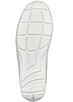 Waldläufer, bequeme Damen-Slipper, Weite H, mit herausnehmbarem Fußbett NATURWEISS