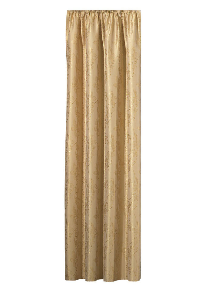 Übergardine mit Blatt-Musterung GOLD