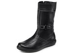 Stiefelette mit winterlichem Lammfellfutter SCHWARZ