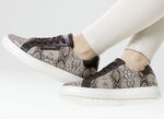 Peter Kaiser, modische Damen-Sneaker, mit herausnehmbarem Fußbett TAUPE-MOKKA